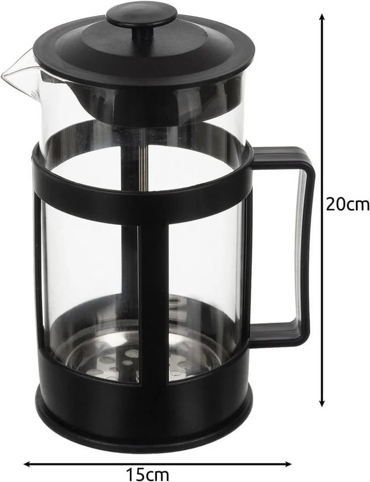 Ruhhy Teekanne Teebereiter 1l Schwarz mit Edelstahlfilter