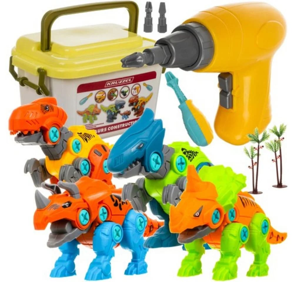 KRUZZEL Dinosaurier Bausatz 4-in-1 mit 85 Bausteinen - Bild 2