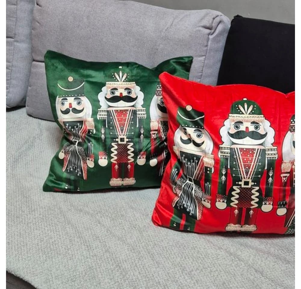 Ruhhy Kissenbezug Plüschkissenbezug Weihnachtsbezug Nussknacker - Bild 4