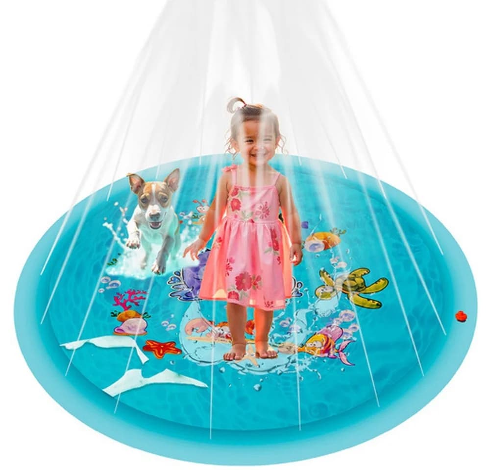 KRUZZEL Spiel-Wassersprenkler Kinder Wassersprinkler Wasserfontänenmatte 165 cm - Bild 2