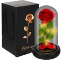 RUHHY LED Rose im Glas mit Glaskuppel und Geschenkbox Bild 2
