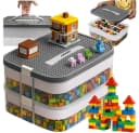 KRUZZEL Bausteinkasten Aufbewahrungsbox Spielbausteine 3-stöckiger Organizer Bild 2