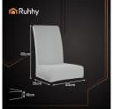 Ruhhy Stuhlbezug 6er-Set Grau Polyester Elasthan Bild 1