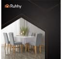 Ruhhy Stuhlbezug 6er-Set Grau Polyester Elasthan Bild 4