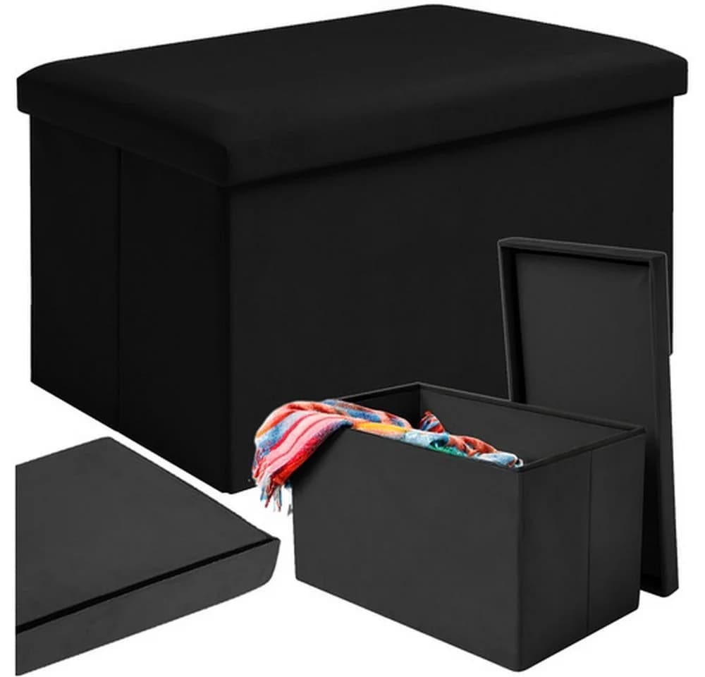 Ruhhy Pouf Hocker Sitzbox Samtpouf 54 l Stauraum - Bild 2