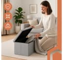 Ruhhy Stauraumhocker Stoffpouf Sitzbox Truhe XL Bild 5