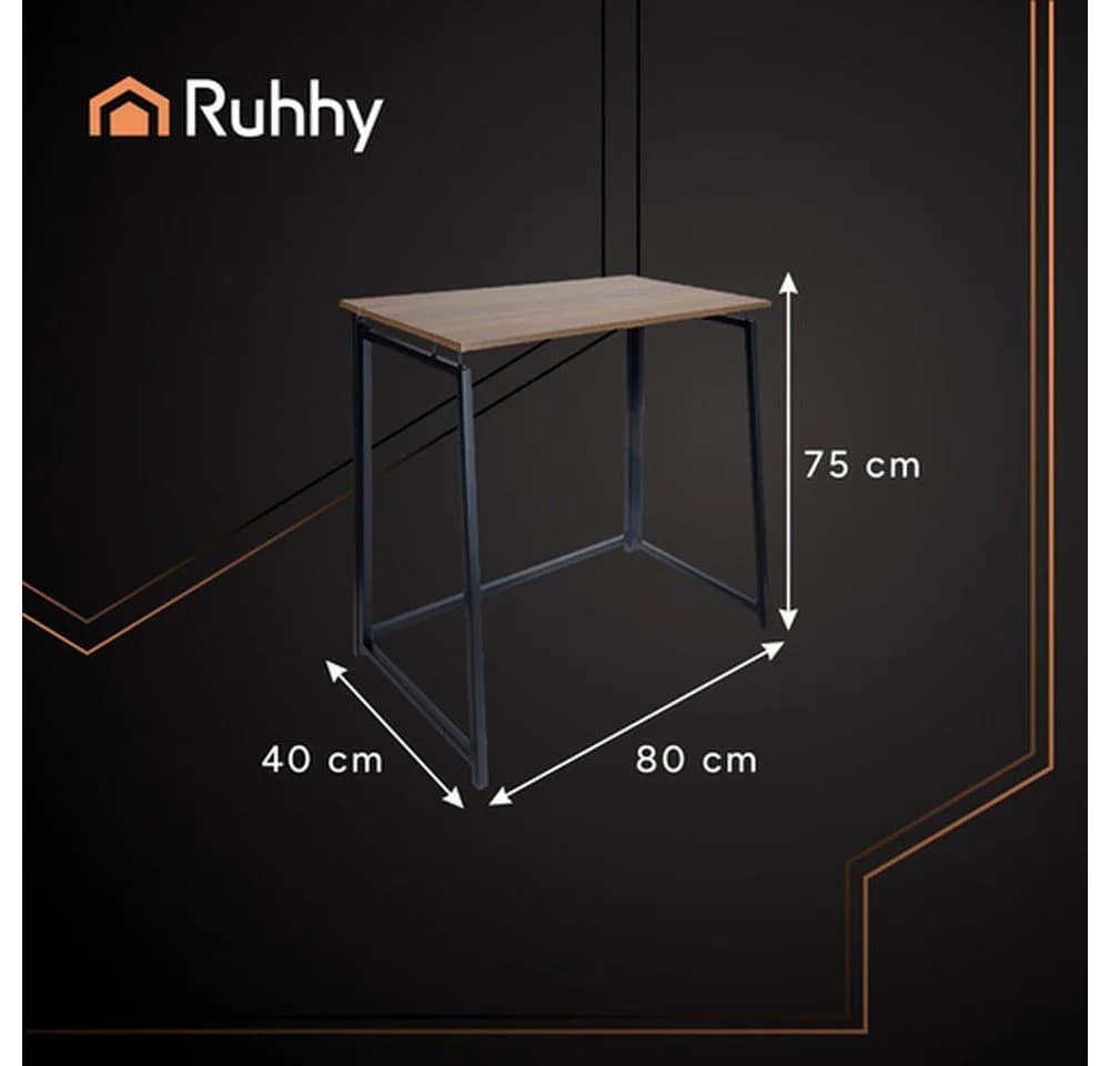 RUHHY Klappschreibtisch Schwarz Modernes Design