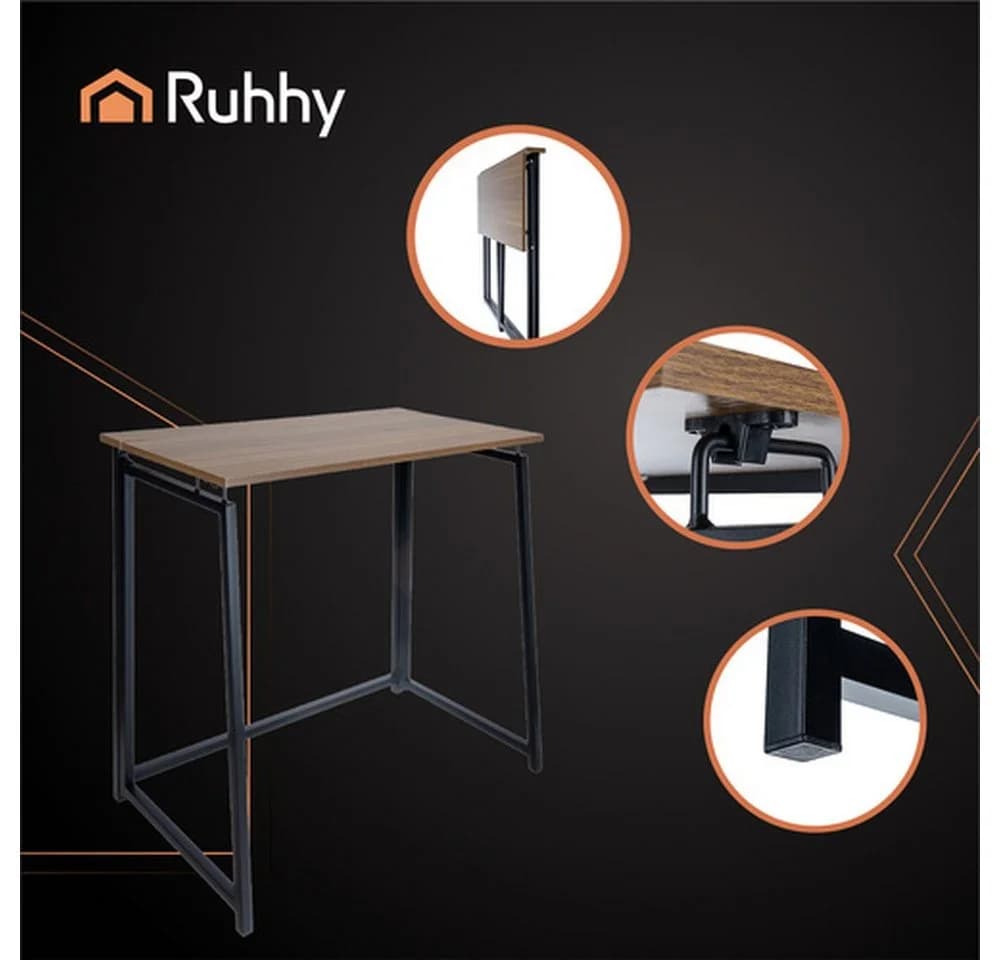 RUHHY Klappschreibtisch Schwarz Modernes Design - Bild 3