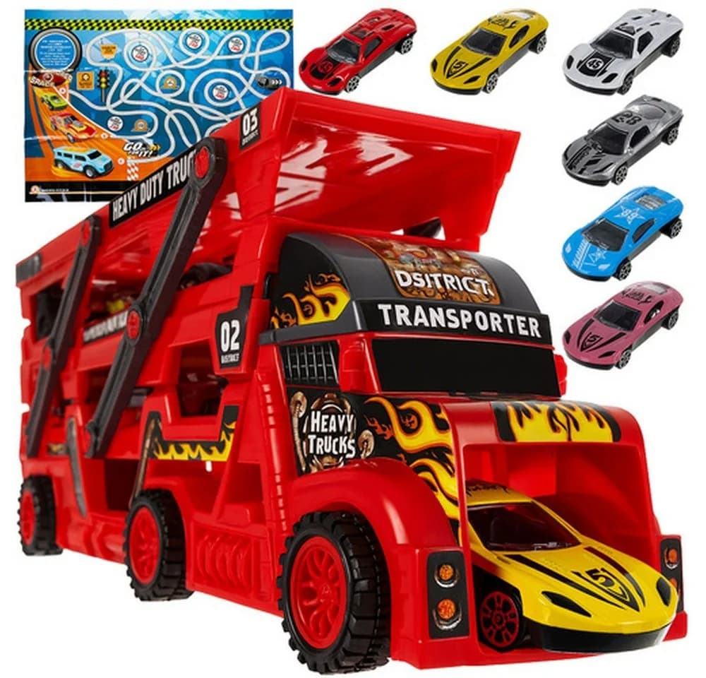 ISO TRADE Spielzeug-LKW mit 6 Autos - Bild 2
