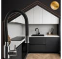 RUHHY Küchenspülarmatur 360° Flexibel Schwarz/Silber Bild 3