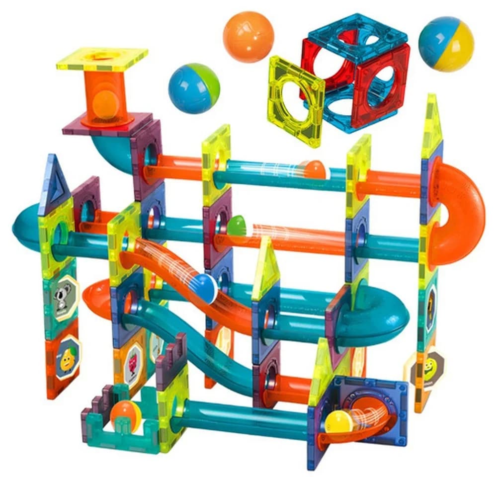 ISO TRADE Kugelbahn Magnetische Bausteine 3D Bunt 96 Teile - Bild 2