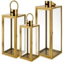 Ruhhy Glaslaternen Set 3-tlg. mit Tragegriff Elegantes Dekolicht Bild 2