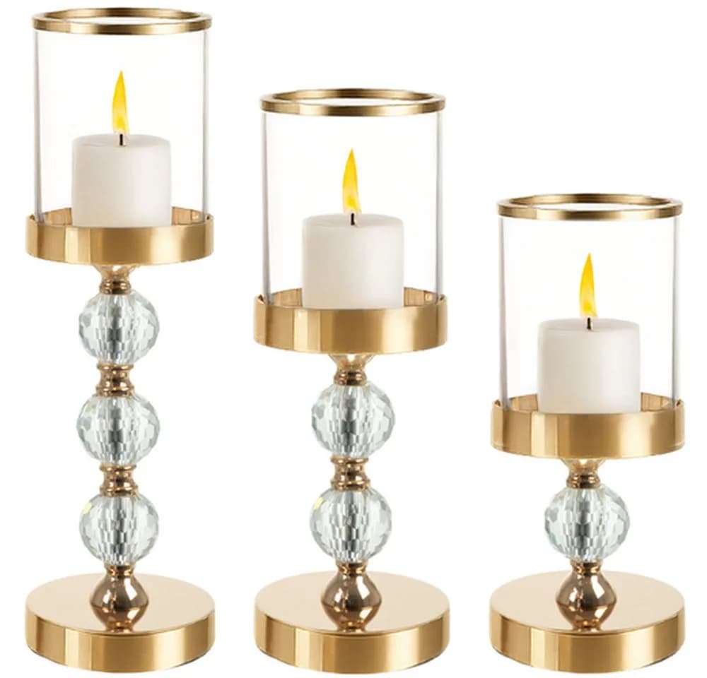 Ruhhy Kerzenständer Glaslaternen-Kerzenhalter Spar-Set 3 St. Spiegel- und Glaseinsätze - Bild 3