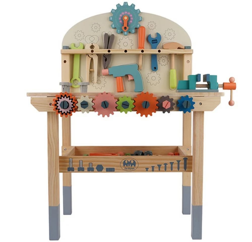 KRUZZEL Spielwerkbank Kinderwerkstatt 3-in-1 Holzwerkzeugen Bunt - Bild 3