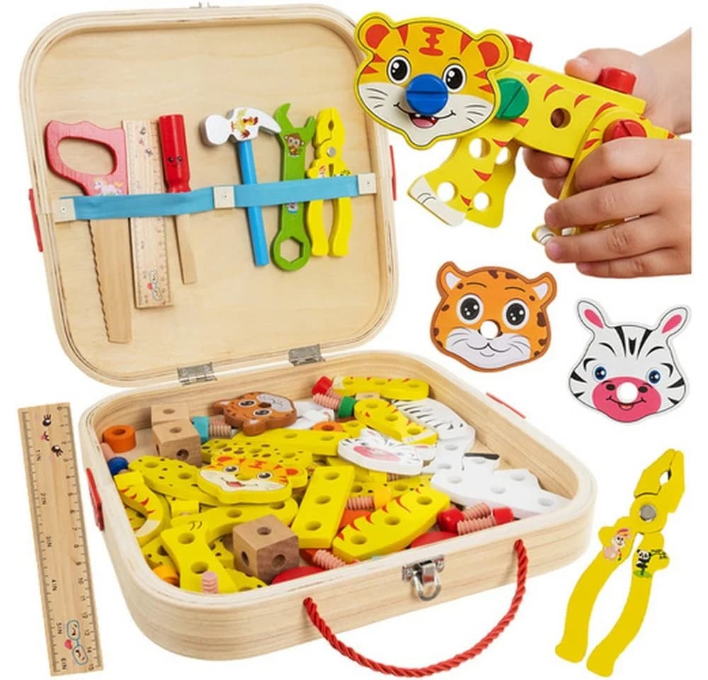KRUZZEL Holz-Werkzeugkasten für Kinder - Bild 2