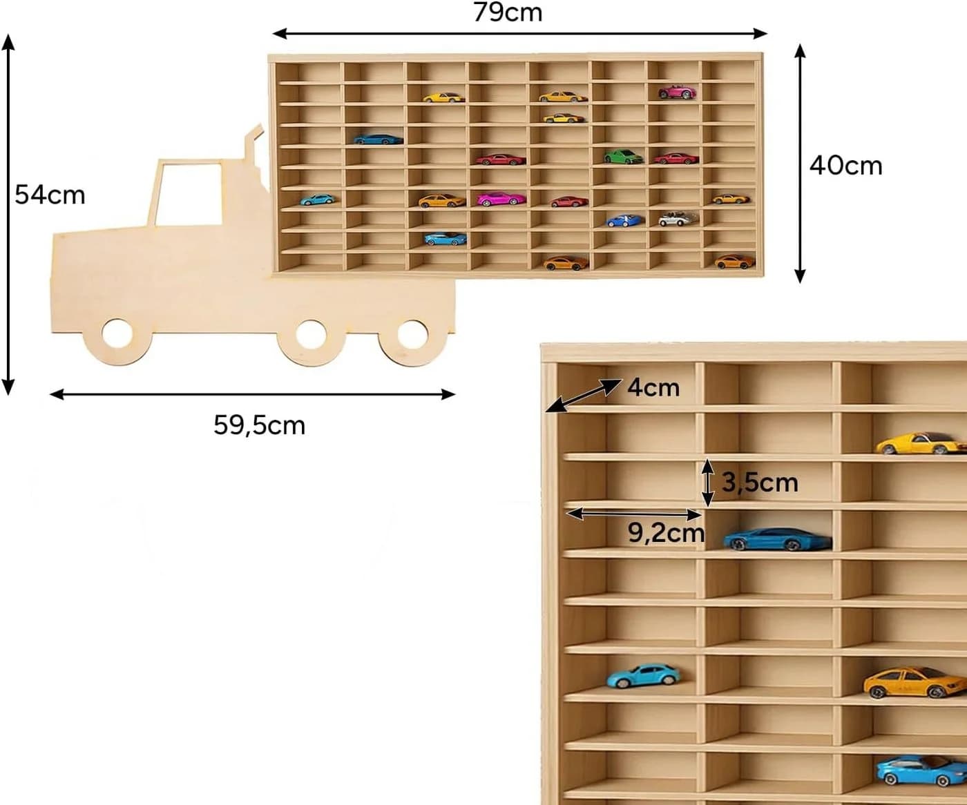 Elegante Sammlervitrine aus Holz - Bild 3
