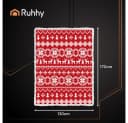 Ruhhy Weihnachtsdecke Kuscheldecke Rot/Weiß Polyester Bild 1