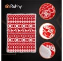 Ruhhy Weihnachtsdecke Kuscheldecke Rot/Weiß Polyester Bild 4