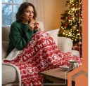 Ruhhy Weihnachtsdecke Kuscheldecke Rot/Weiß Polyester Bild 5