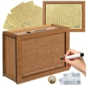 Ruhhy Holz-Sparschwein Spar-Challenge 10.000 Braun Beige Bild 2