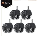 Ruhhy Stuhlrollen 5er-Set 2,5 Zoll Schwarz Bild 1