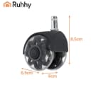 Ruhhy Stuhlrollen 5er-Set 2,5 Zoll Schwarz Bild 3