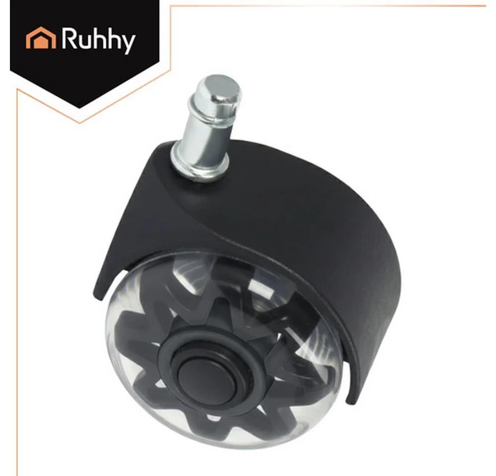 Ruhhy Stuhlrollen 5er-Set 2,5 Zoll Schwarz - Bild 4