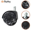 Ruhhy Stuhlrollen 5er-Set 2,5 Zoll Schwarz Bild 5