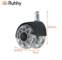 Ruhhy Stuhlrollen 5er-Set 2,5 Zoll Grau Bild 1