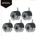 Ruhhy Stuhlrollen 5er-Set 2,5 Zoll Grau Bild 3