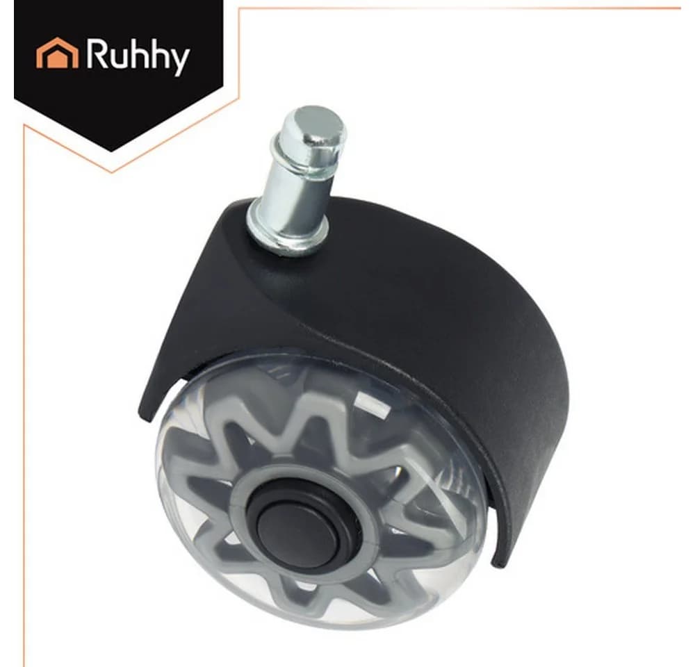 Ruhhy Stuhlrollen 5er-Set 2,5 Zoll Grau - Bild 4