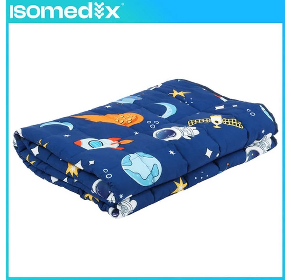 ISO TRADE Gewichtsdecke Kinder 4 kg Marineblau Weltraummotiv - Bild 3
