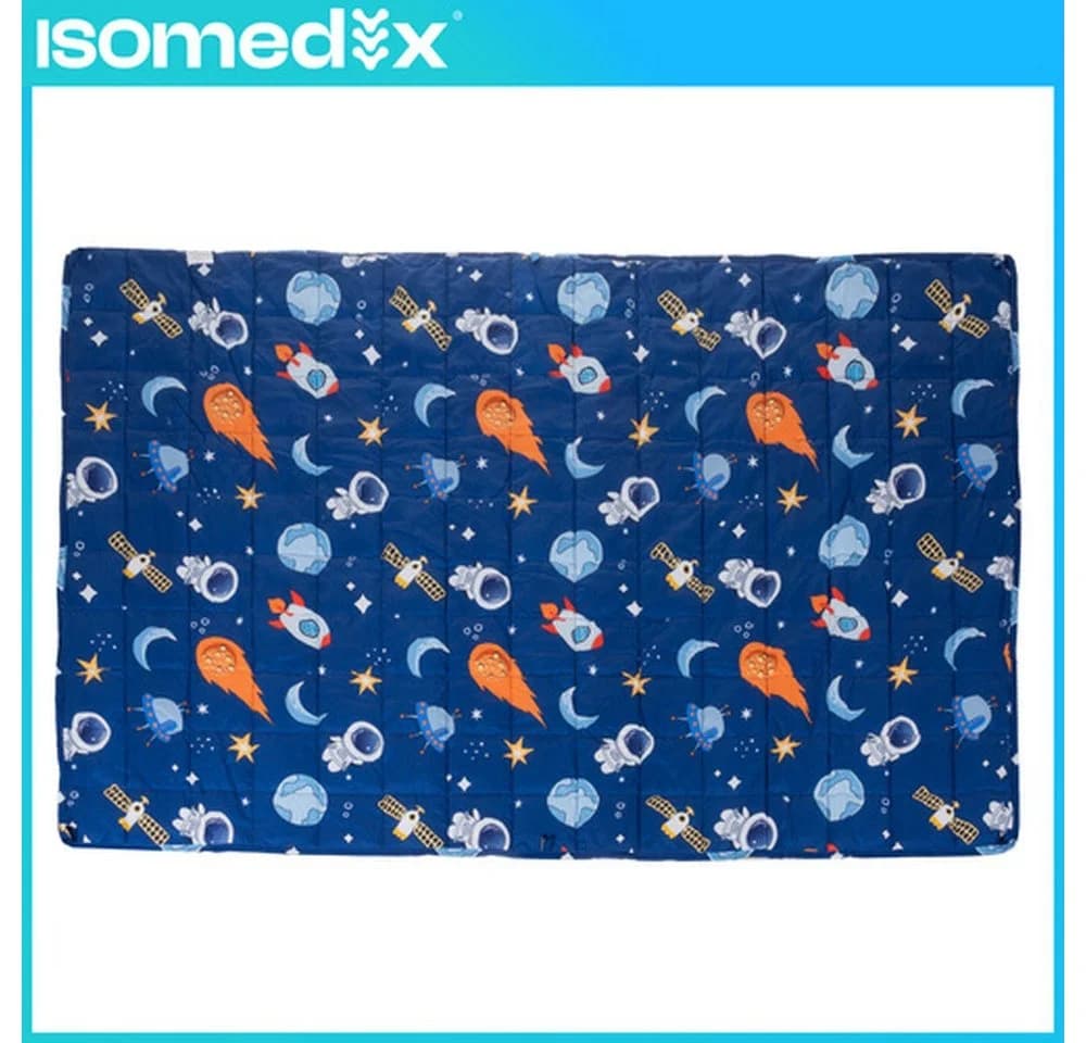 ISO TRADE Gewichtsdecke Kinder 4 kg Marineblau Weltraummotiv - Bild 4