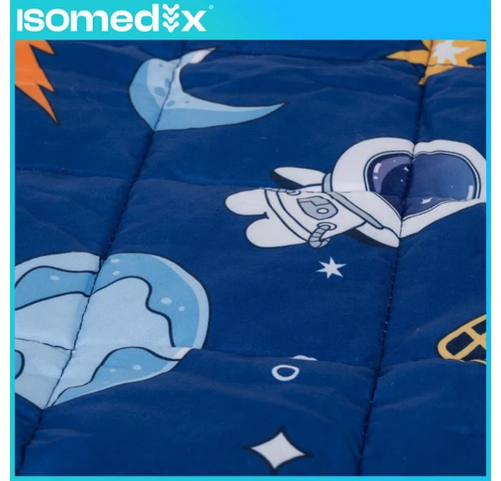ISO TRADE Gewichtsdecke Kinder 4 kg Marineblau Weltraummotiv - Bild 5