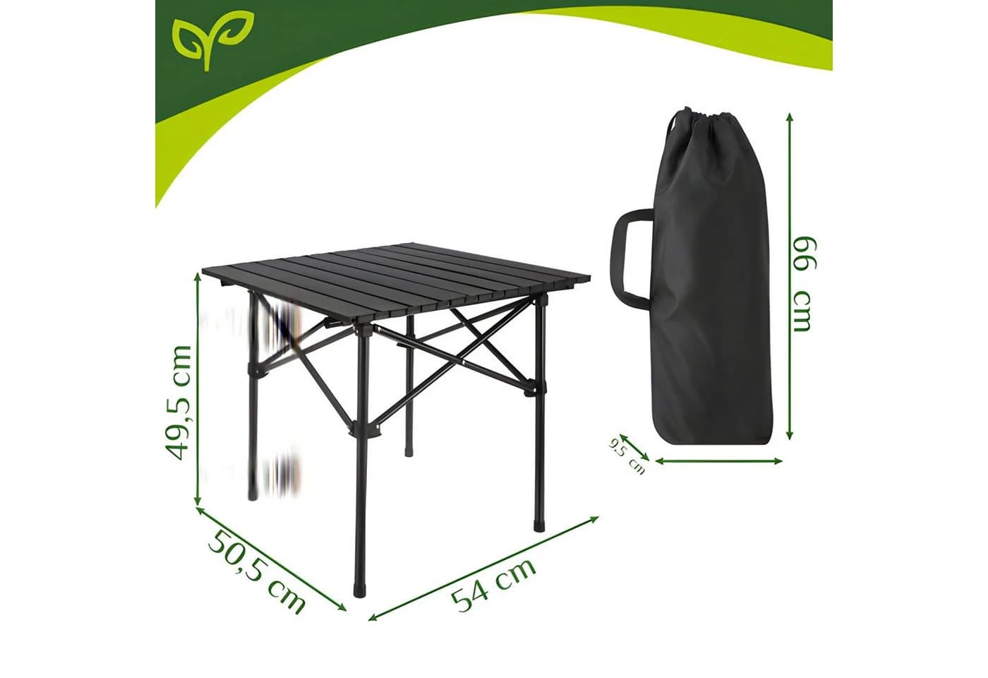 Gardlov Klappbarer Campingtisch Faltbar 70 kg Belastbar - Bild 4