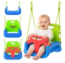 KRUZZEL 3-in-1 Kinderschaukel Babyschaukel mit Sicherheitsbügel Grün/Blau Bild 2