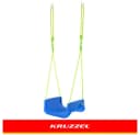 KRUZZEL 3-in-1 Kinderschaukel Babyschaukel mit Sicherheitsbügel Grün/Blau Bild 4