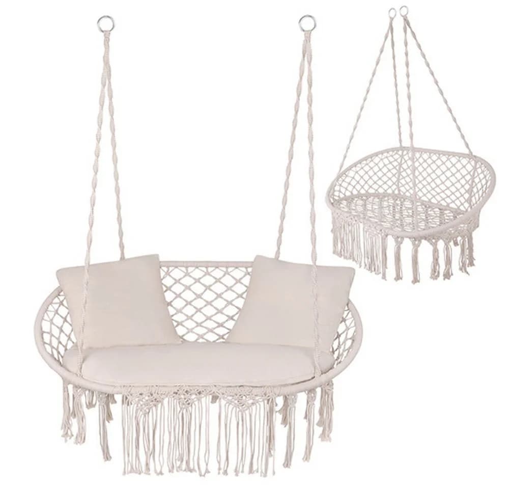 Gardlov Storchennest Gartenschaukel Zweisitzer Beige/Grau - Bild 2