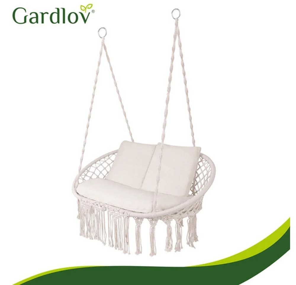 Gardlov Storchennest Gartenschaukel Zweisitzer Beige/Grau - Bild 5