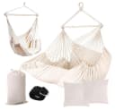 Gardlov Hängesessel Schaukel Storchennest Beige mit Kissen Bild 4