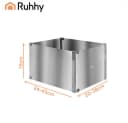 RUHHY Verstellbare Backform Edelstahl Silber 20-38x24-45 cm Bild 1