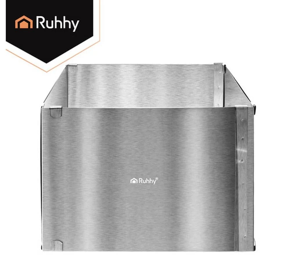 RUHHY Verstellbare Backform Edelstahl Silber 20-38x24-45 cm - Bild 3