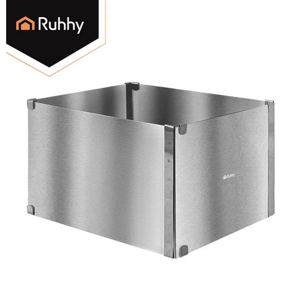 RUHHY Verstellbare Backform Edelstahl Silber 20-38x24-45 cm - Bild 5