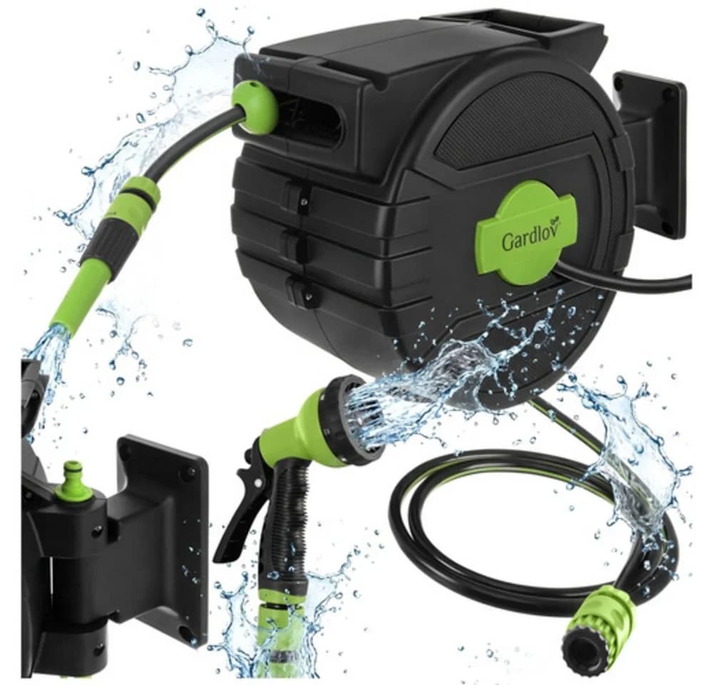 Gardlov Gartenschlauchtrommel Automatik mit 7 Sprühmodi Schwarz - Bild 2