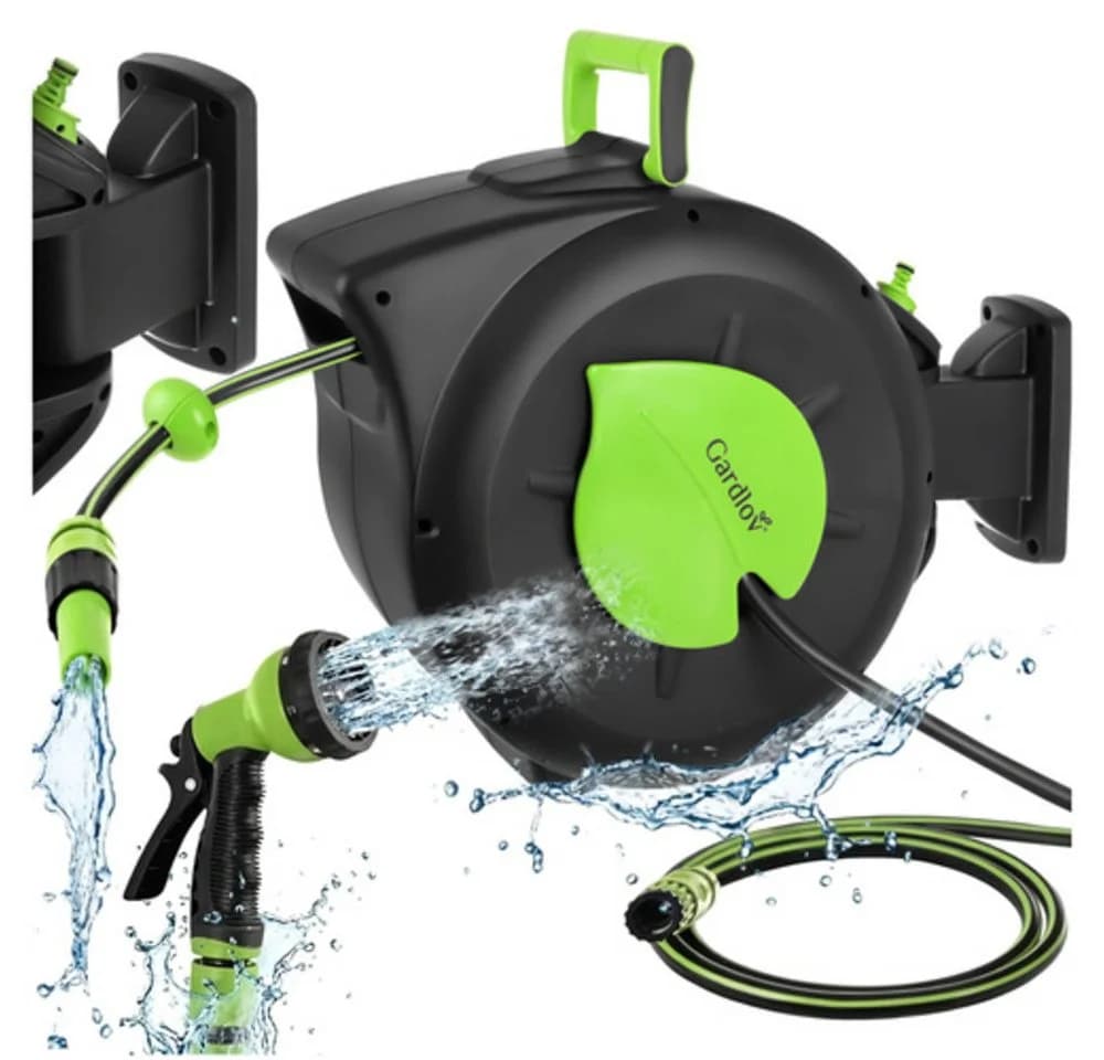 Gardlov Gartenschlauchtrommel Automatik mit 7 Modi Spritzpistole Schwarz - Bild 2