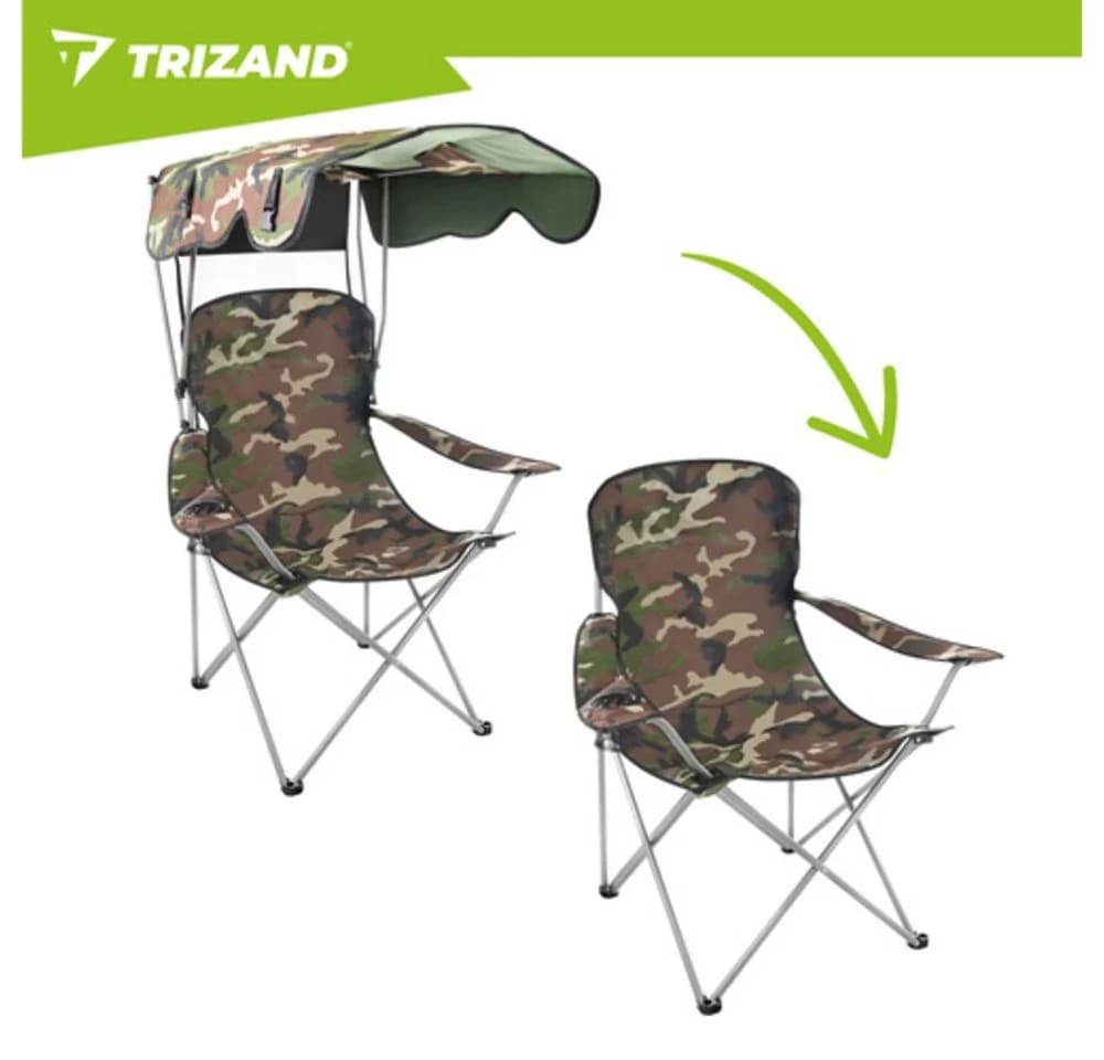 Trizand Angelstuhl PANAMA Klappbar mit Moskitonetz Tarnmuster - Bild 4