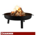 Kaminer Feuerschale Garten 80 cm Schwarz Bild 1