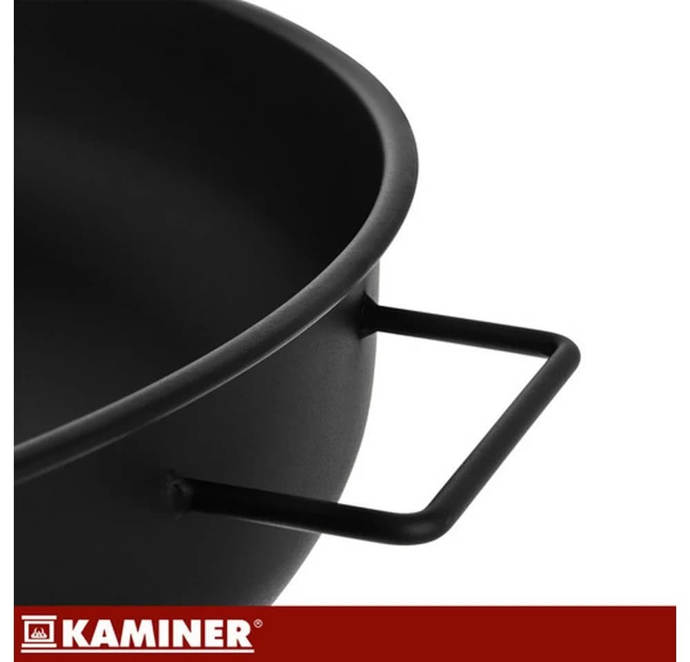 Kaminer Feuerschale Garten 80 cm Schwarz - Bild 5