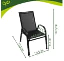 Gardlov Gartenlounge-Set Schwarz stapelbar wetterfest Bild 1