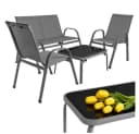 Gardlov Gartenlounge-Set 5-tlg. Grau Stahl & Textilene Bild 2